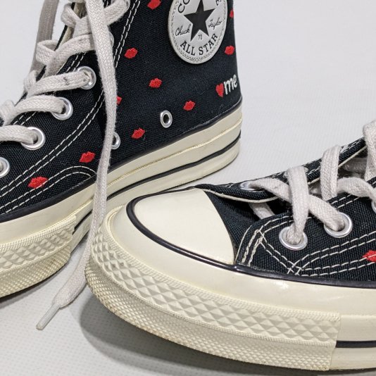 Chuck Taylor Vintage 70 Embroidered Lips HI Black/University Red ( У )