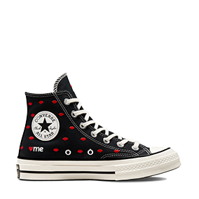 Chuck Taylor Vintage 70 Embroidered Lips HI Black/University Red ( У )