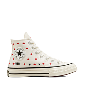Chuck Taylor Vintage 70 Embroidered Lips HI Vintage White/University Red