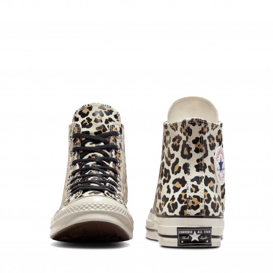 Chuck Taylor Vintage 70 Glow-In-The-Dark Leopard HI Egret/Light Fawn/Black