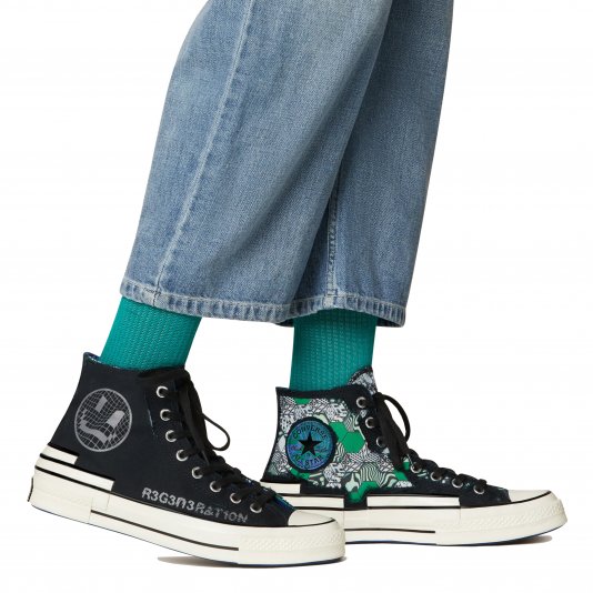 Chuck Taylor Vintage 70 Hacked Heel Tear Away HI Black/Iron Grey/Blue