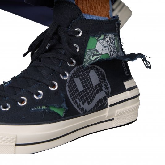Chuck Taylor Vintage 70 Hacked Heel Tear Away HI Black/Iron Grey/Blue
