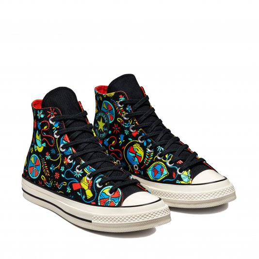 Chuck Taylor Vintage 70 Peace & Unity HI Black/Poppy Glow/Lime Twist
