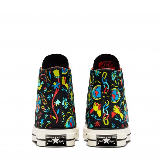 Chuck Taylor Vintage 70 Peace & Unity HI Black/Poppy Glow/Lime Twist