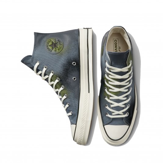 Chuck Taylor Vintage 70 Spray Paint HI Lunar Grey/Cyber Grey/Grassy