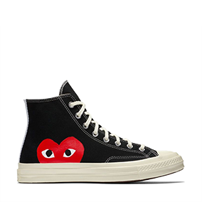 Chuck Taylor Vintage 70 X Comme des Garcons PLAY HI Black/White/High Risk Red