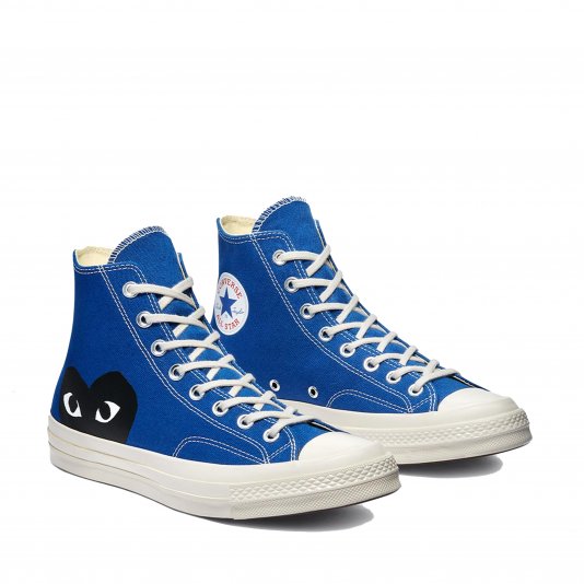 Chuck Taylor Vintage 70 X Comme des Garcons PLAY HI Blue Quartz/Egret/Black