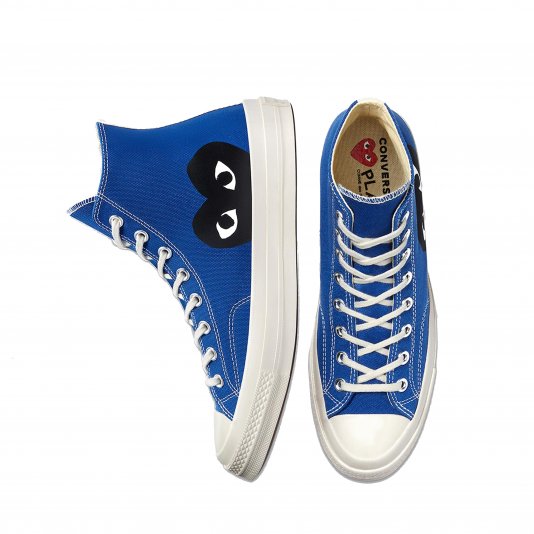 Chuck Taylor Vintage 70 X Comme des Garcons PLAY HI Blue Quartz/Egret/Black