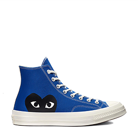 Chuck Taylor Vintage 70 X Comme des Garcons PLAY HI Blue Quartz/Egret/Black