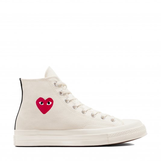 Chuck Taylor Vintage 70 X Comme des Garcons PLAY HI Milk/Red/Black