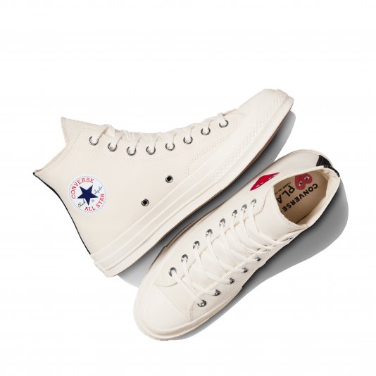 Chuck Taylor Vintage 70 X Comme des Garcons PLAY HI Milk/Red/Black