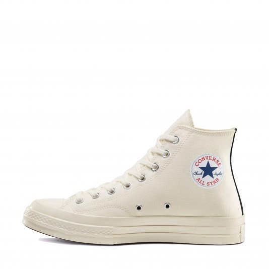 Chuck Taylor Vintage 70 X Comme des Garcons PLAY HI Milk/White/High Risk Red
