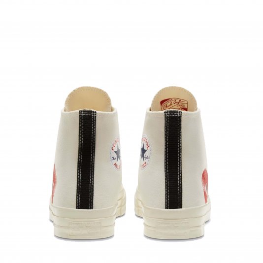 Chuck Taylor Vintage 70 X Comme des Garcons PLAY HI Milk/White/High Risk Red