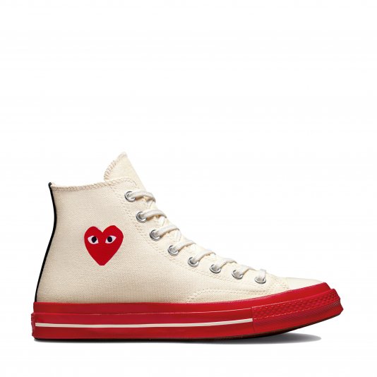 Chuck Taylor Vintage 70 X Comme des Garcons PLAY HI Pristine/Red