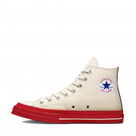 Chuck Taylor Vintage 70 X Comme des Garcons PLAY HI Pristine/Red