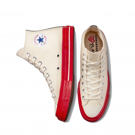 Chuck Taylor Vintage 70 X Comme des Garcons PLAY HI Pristine/Red