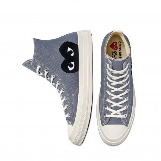 Chuck Taylor Vintage 70 X Comme des Garcons PLAY HI Steel Gray/Egret/Black