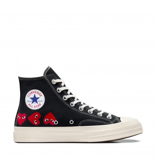Chuck Taylor Vintage 70 X Comme des Garcons PLAY Multi Heart HI Black/White/High Risk Red