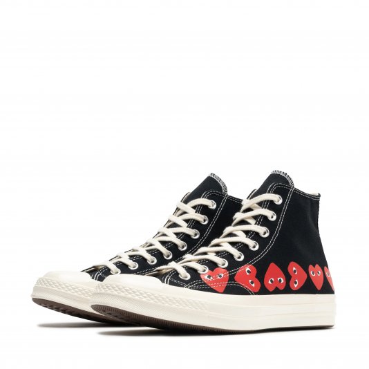 Chuck Taylor Vintage 70 X Comme des Garcons PLAY Multi Heart HI Black/White/High Risk Red