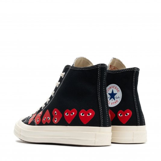 Chuck Taylor Vintage 70 X Comme des Garcons PLAY Multi Heart HI Black/White/High Risk Red