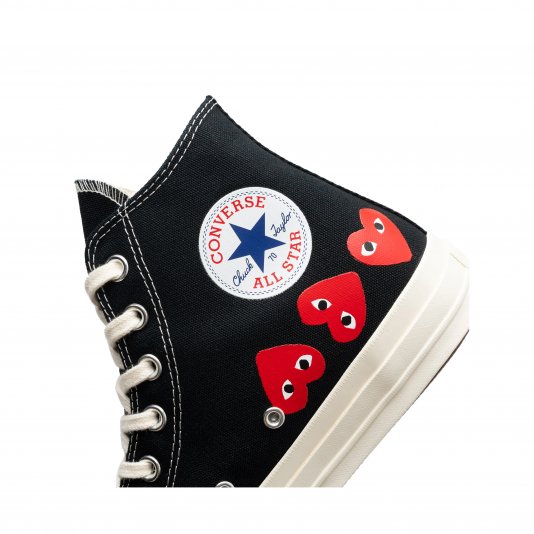 Chuck Taylor Vintage 70 X Comme des Garcons PLAY Multi Heart HI Black/White/High Risk Red