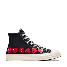 Chuck Taylor Vintage 70 X Comme des Garcons PLAY Multi Heart HI Black/White/High Risk Red