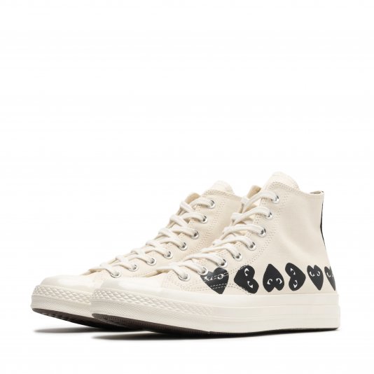 Chuck Taylor Vintage 70 X Comme des Garcons PLAY Multi Heart HI Milk/Black/Egret