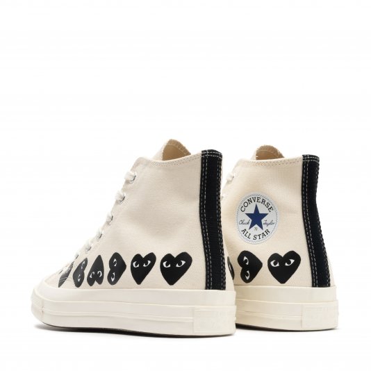 Chuck Taylor Vintage 70 X Comme des Garcons PLAY Multi Heart HI Milk/Black/Egret