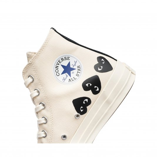 Chuck Taylor Vintage 70 X Comme des Garcons PLAY Multi Heart HI Milk/Black/Egret