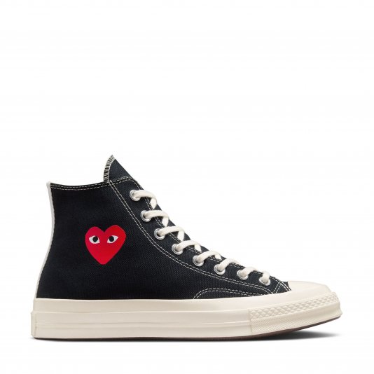 Chuck Taylor Vintage 70 X Comme des Garcons PLAY Single Heart HI Black/Red/Egret