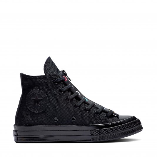 Chuck Taylor Vintage 70 Zip Surface Fusion HI Black/Electric Aqua