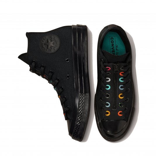 Chuck Taylor Vintage 70 Zip Surface Fusion HI Black/Electric Aqua