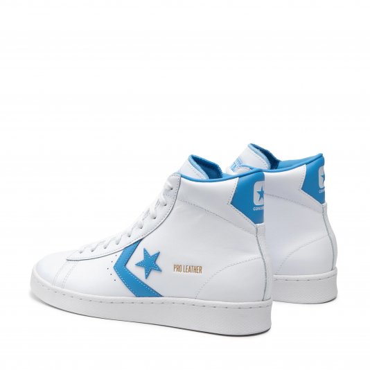 Pro Leather Mid White/Coast Blue