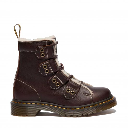 1460 Zip Faux Fur Lined Dark Brown Grizzly