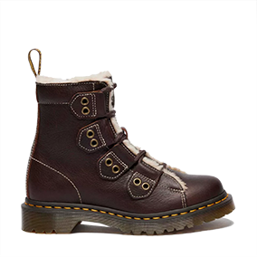 1460 Zip Faux Fur Lined Dark Brown Grizzly