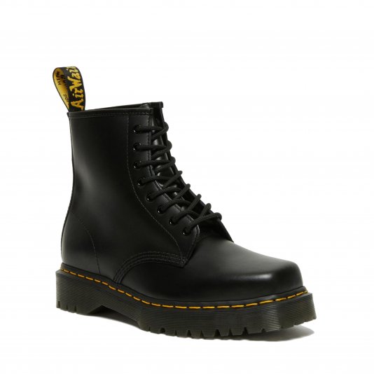 1460 Bex Squared Toe Black Polished Smooth