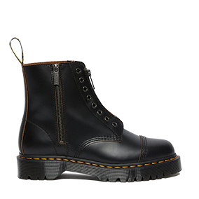 1460 Bex Zip Laceless Black Vintage Smooth