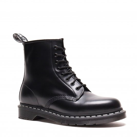 1460 Contrast White Stitch Black Smooth