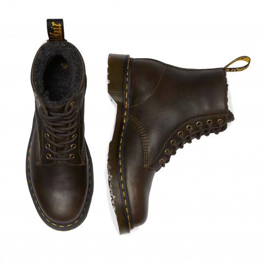 1460 Faux Fur Lined Olive Grizzly