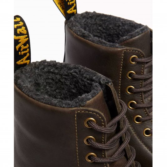 1460 Faux Fur Lined Olive Grizzly
