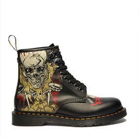 1460 Metallica White / Multicolor Backhand / Metallica Skull Lightening Print