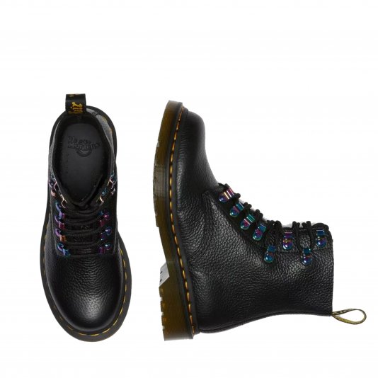 1460 Pascal Iridescent Hardware Black Milled Nappa