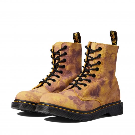 1460 Pascal Tie Dye Yellow Suede
