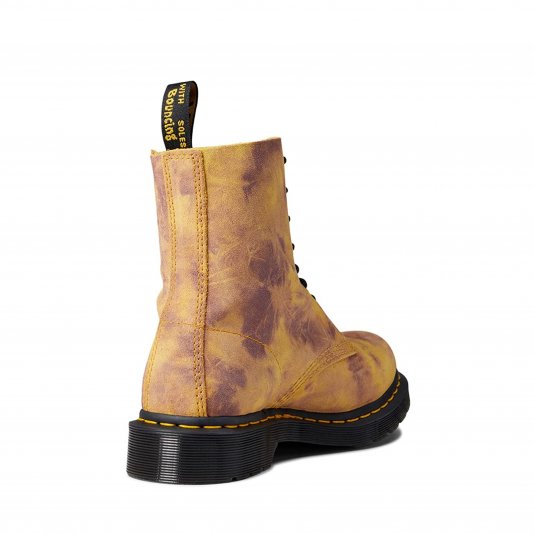 1460 Pascal Tie Dye Yellow Suede