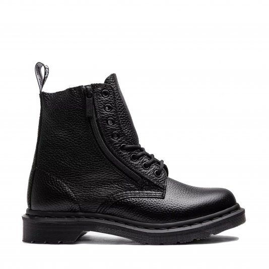1460 Pascal Zip Mono Black Milled Nappa