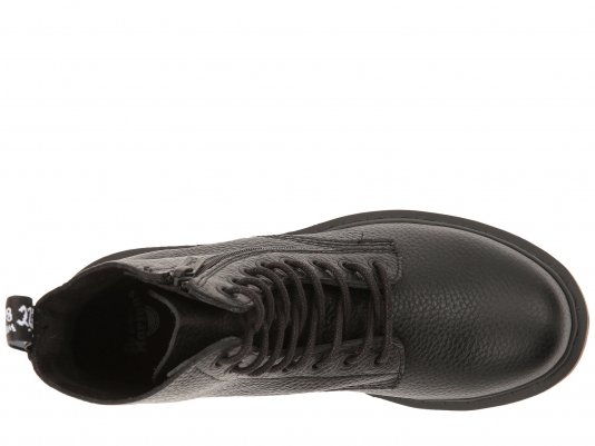 1460 Pascal Zip Mono Black Milled Nappa