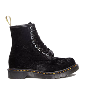 1460 Vegan Black Crushed Velvet
