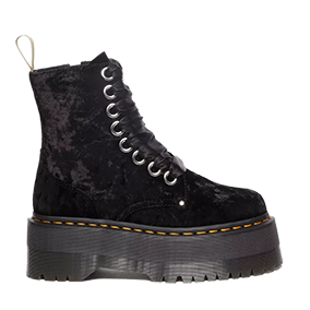 Jadon Vegan Max Black Crushed Velvet