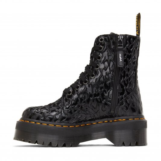 Jadon X-GIRL Leopard Emboss Black Smooth