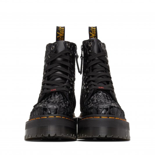 Jadon X-GIRL Leopard Emboss Black Smooth